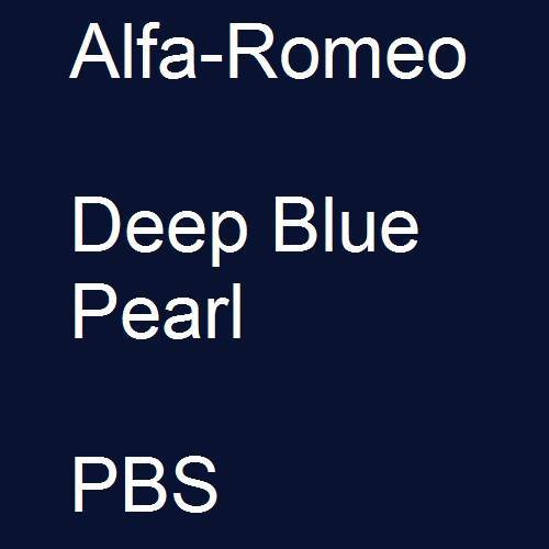 Alfa-Romeo, Deep Blue Pearl, PBS.